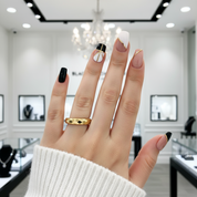 4mm Multi-Faceted Tungsten Wedding Band-Black Diamonds New York