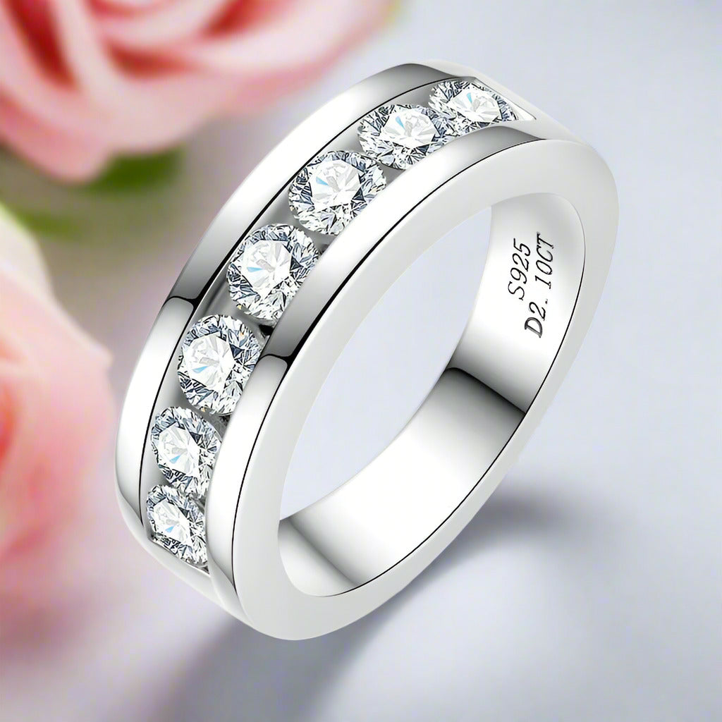 4mm Round Cut Diamond Ring Band-Black Diamonds New York