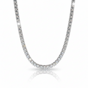 4mm Round Cut Diamond Option Tennis Necklace-Black Diamonds New York
