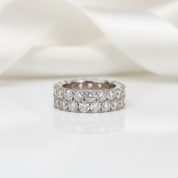 4mm Round Cut Diamond Option Eternity Wedding Band-Black Diamonds New York