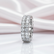 4mm Round Cut Diamond Option Eternity Wedding Band-Black Diamonds New York