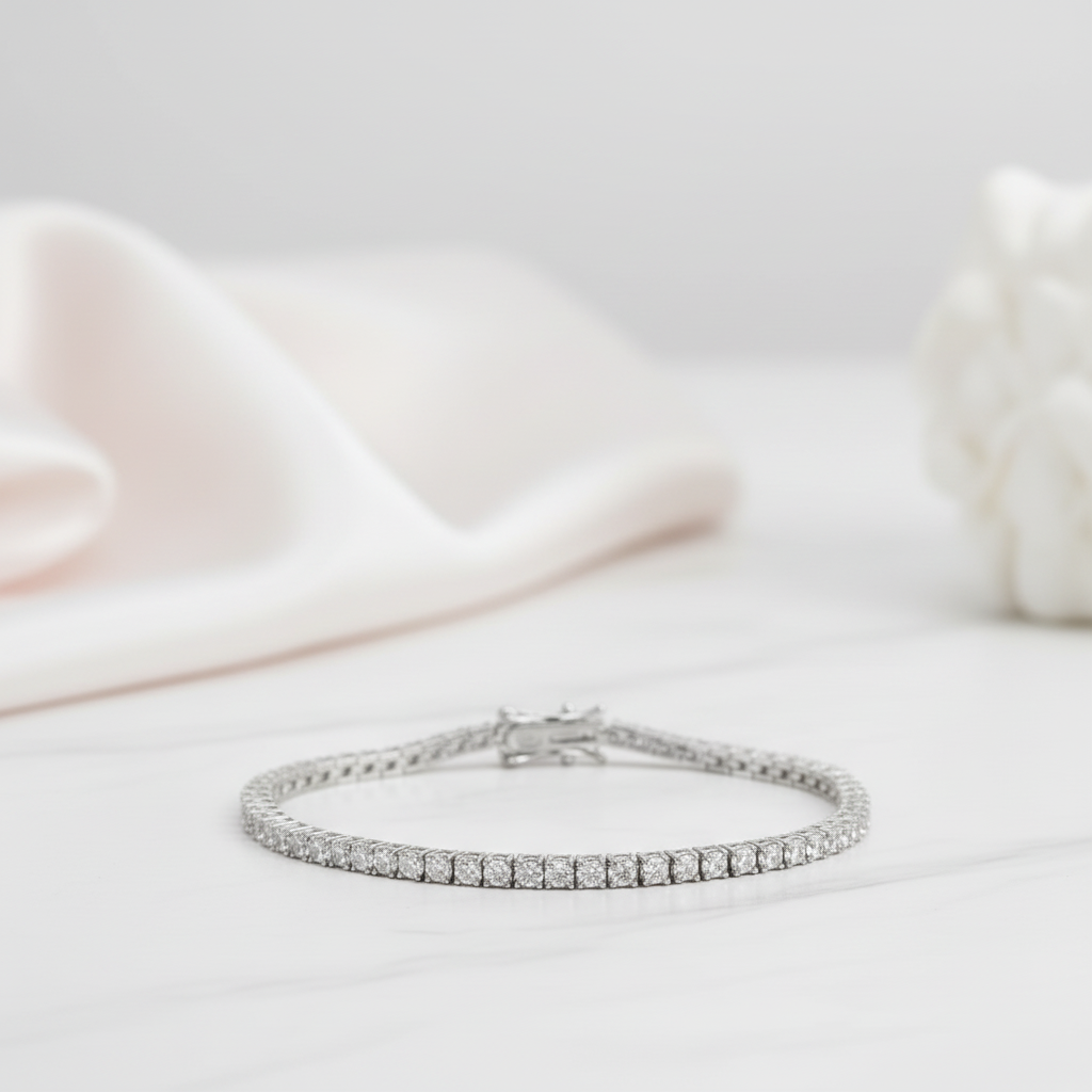 4mm Diamond Option Tennis Bracelet-Black Diamonds New York