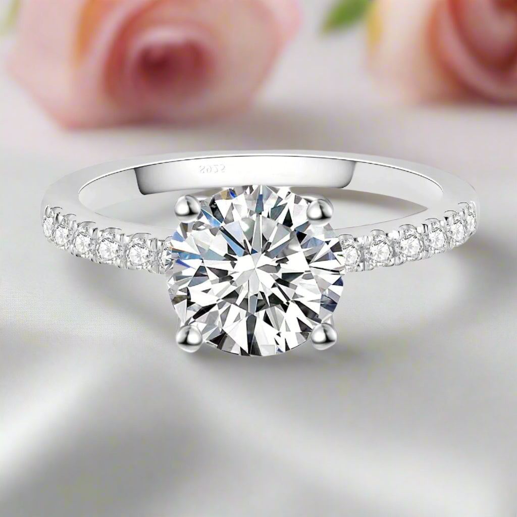 5.0 Ct Round Brilliant Cut Diamond Engagement Ring-Black Diamonds New York