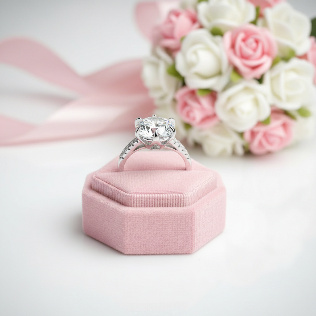 5.0 Ct Diamond Option Classic Engagement Ring-Black Diamonds New York