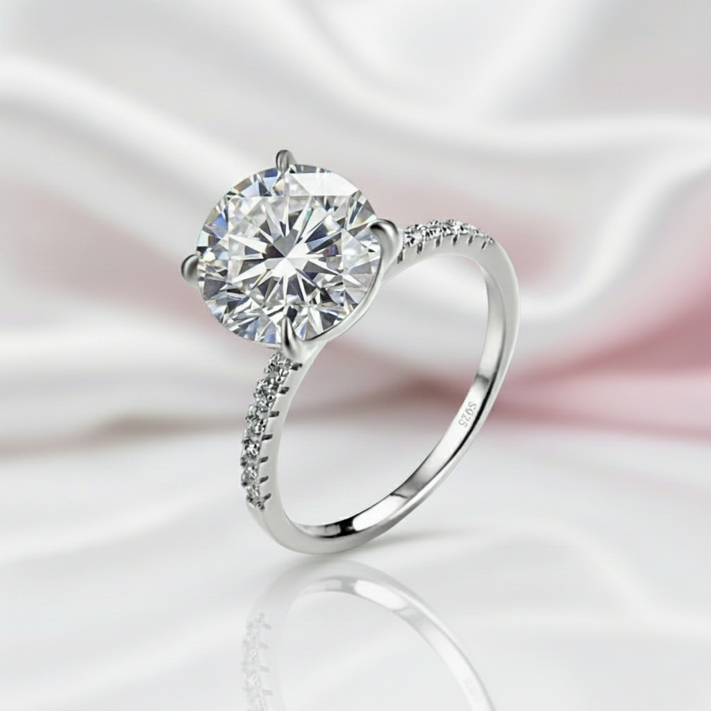 5.0 Ct Diamond Classic Engagement Ring-Black Diamonds New York