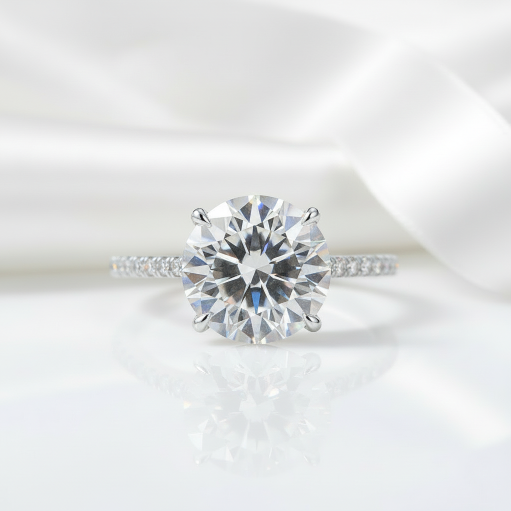 5.0 Ct Diamond Option Classic Engagement Ring-Black Diamonds New York