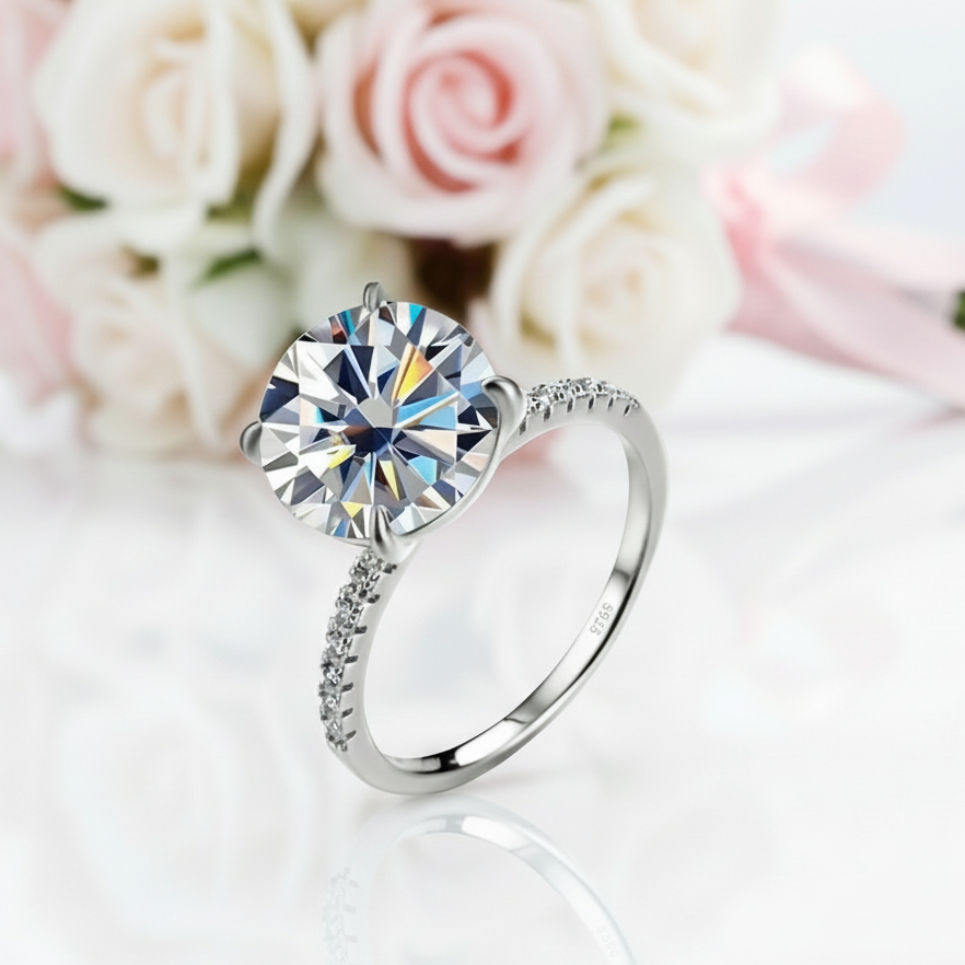 5.0 Ct Diamond Option Classic Engagement Ring-Black Diamonds New York