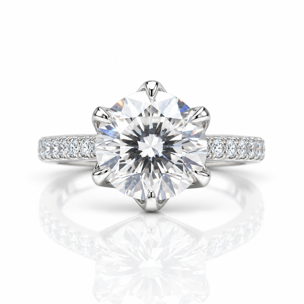 5.0 Ct Diamond Option Classic Engagement Ring-Black Diamonds New York
