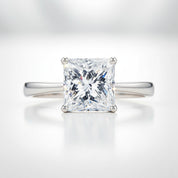 5.0 Ct Princess Cut Diamond Option Engagement Ring-Black Diamonds New York