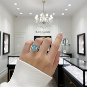 5.0 Ct Radiant Cut Diamond Engagement Ring-Black Diamonds New York