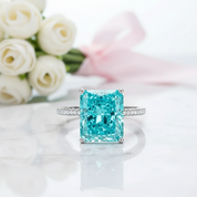 5.0 Ct Radiant Cut Diamond Engagement Ring-Black Diamonds New York