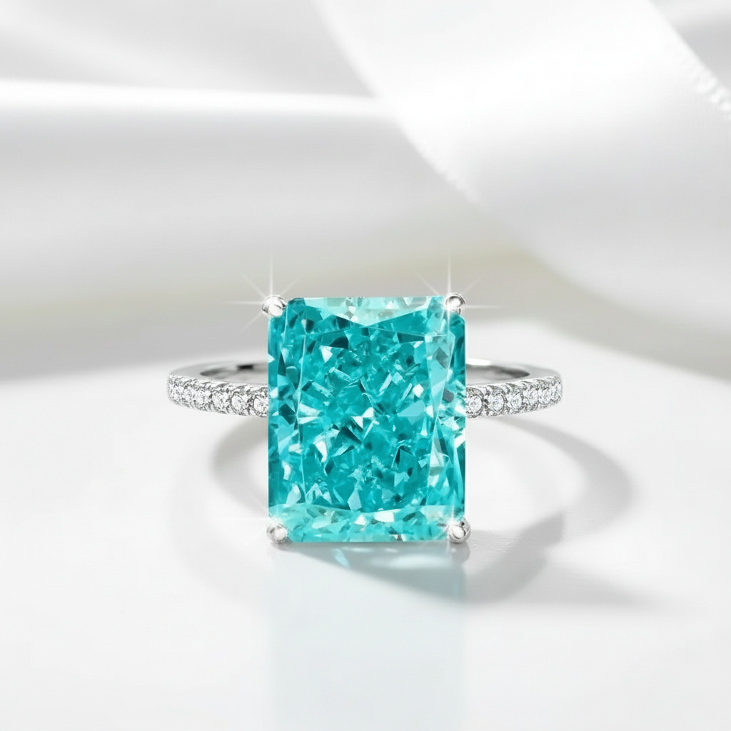 5.0 Ct Radiant Cut Diamond Engagement Ring-Black Diamonds New York