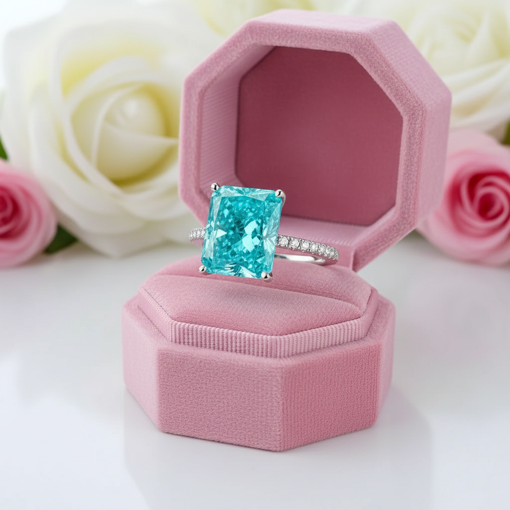 5.0 Ct Radiant Cut Diamond Engagement Ring-Black Diamonds New York