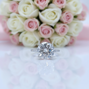 5.0 Ct Round Brilliant Cut Diamond Engagement Ring-Black Diamonds New York