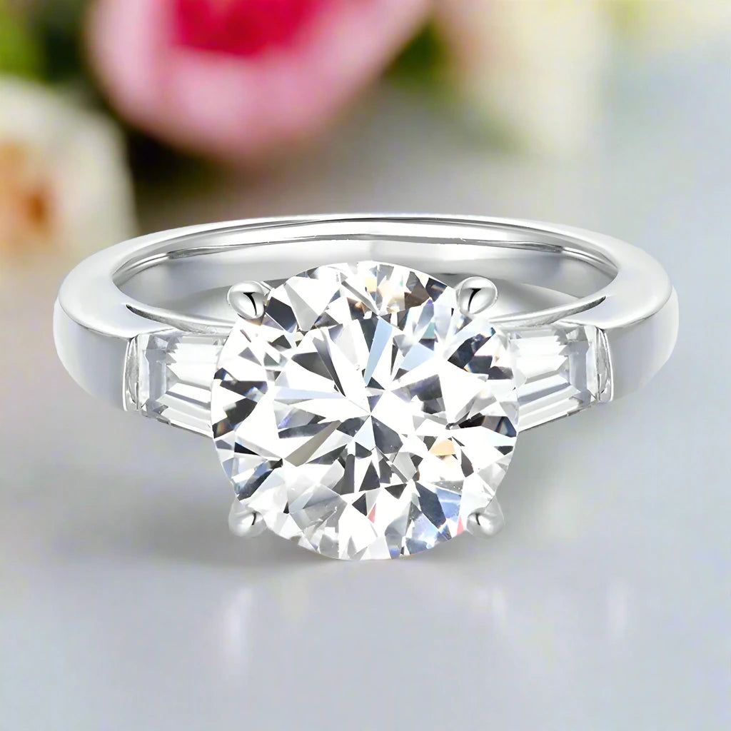 5.0 Ct Round Cut Diamond Engagement Ring-Black Diamonds New York