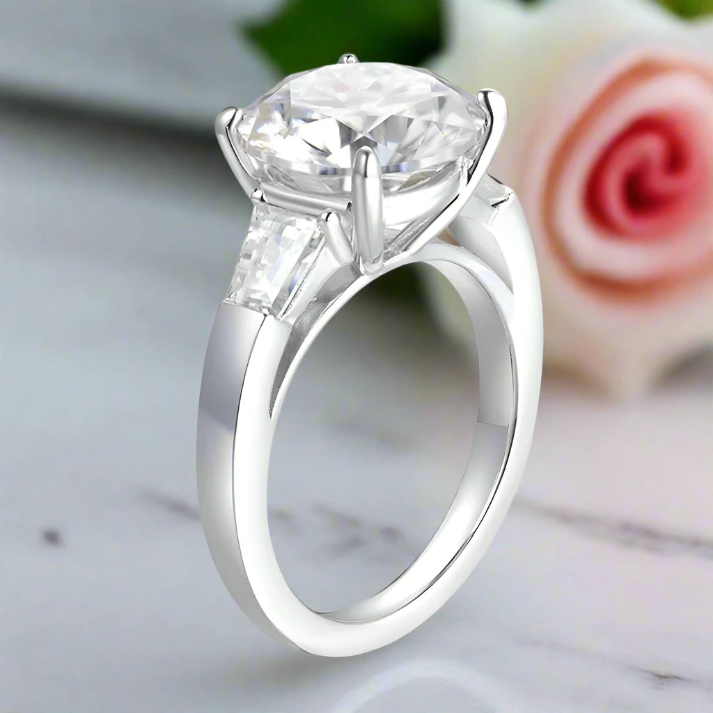 5.0 Ct Round Cut Diamond Engagement Ring-Black Diamonds New York