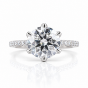 5.0 Ct Round Cut Diamond Option Engagement Ring-Black Diamonds New York
