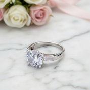5.0 Ct Round Cut Diamond Option White Gold Engagement Ring-Black Diamonds New York
