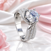 5.0 Ct Round Cut Full Diamond Option Ring-Black Diamonds New York