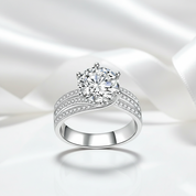 5.0 Ct Round Cut Full Diamond Ring-Black Diamonds New York