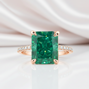 5.0ct Paraiba Tourmaline Radiant Cut Engagement Ring-Black Diamonds New York