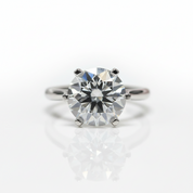 5.0 Carat Round Cut Diamond Option Engagement Ring-Black Diamonds New York