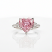 5.0 CT Pink Heart Cut Diamond Option Engagement Ring-Black Diamonds New York