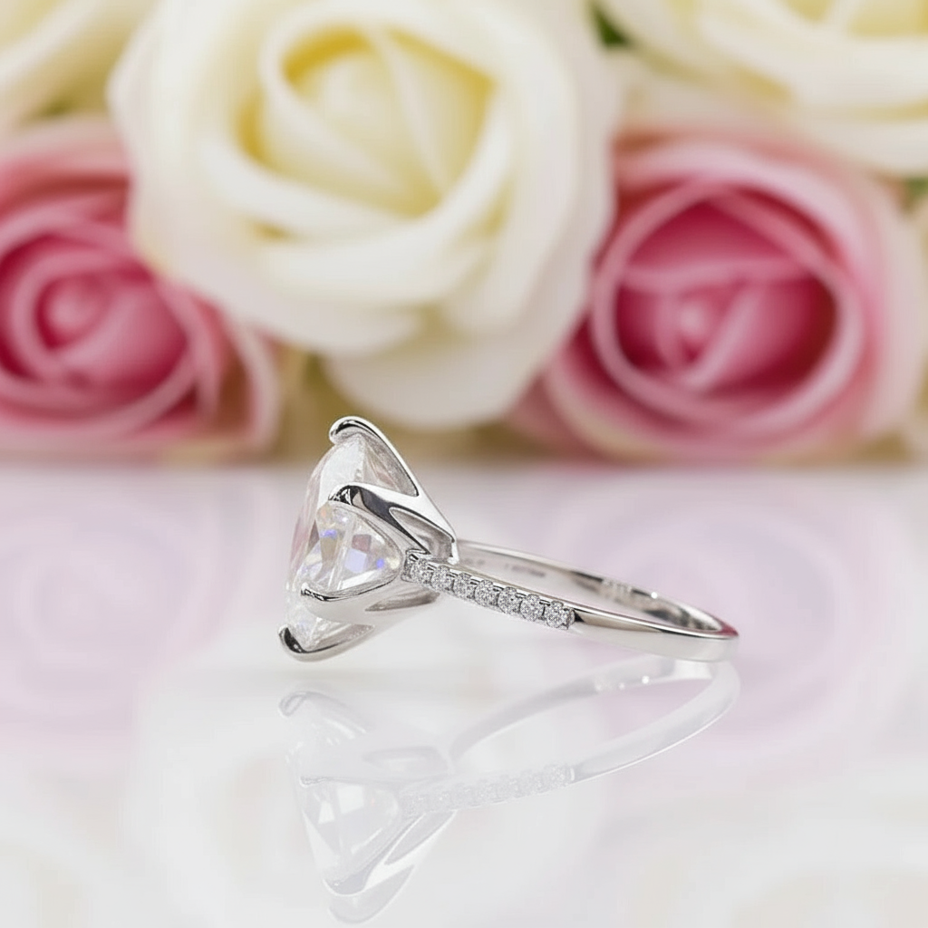 5.0 Ct Round Cut Diamond Engagement Ring-Black Diamonds New York