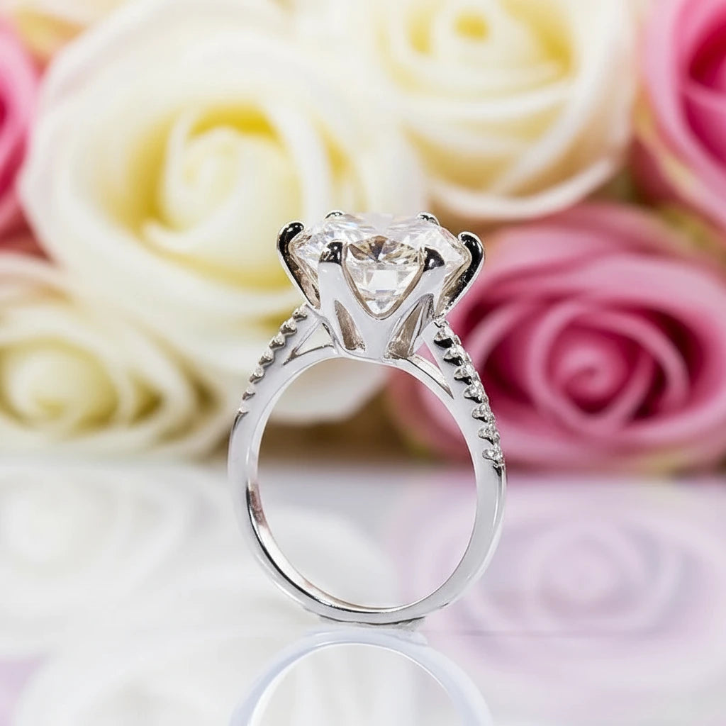 5.0 Ct Round Cut Diamond Engagement Ring-Black Diamonds New York