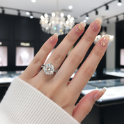 5.0 Ct Round Cut Diamond Engagement Ring-Black Diamonds New York