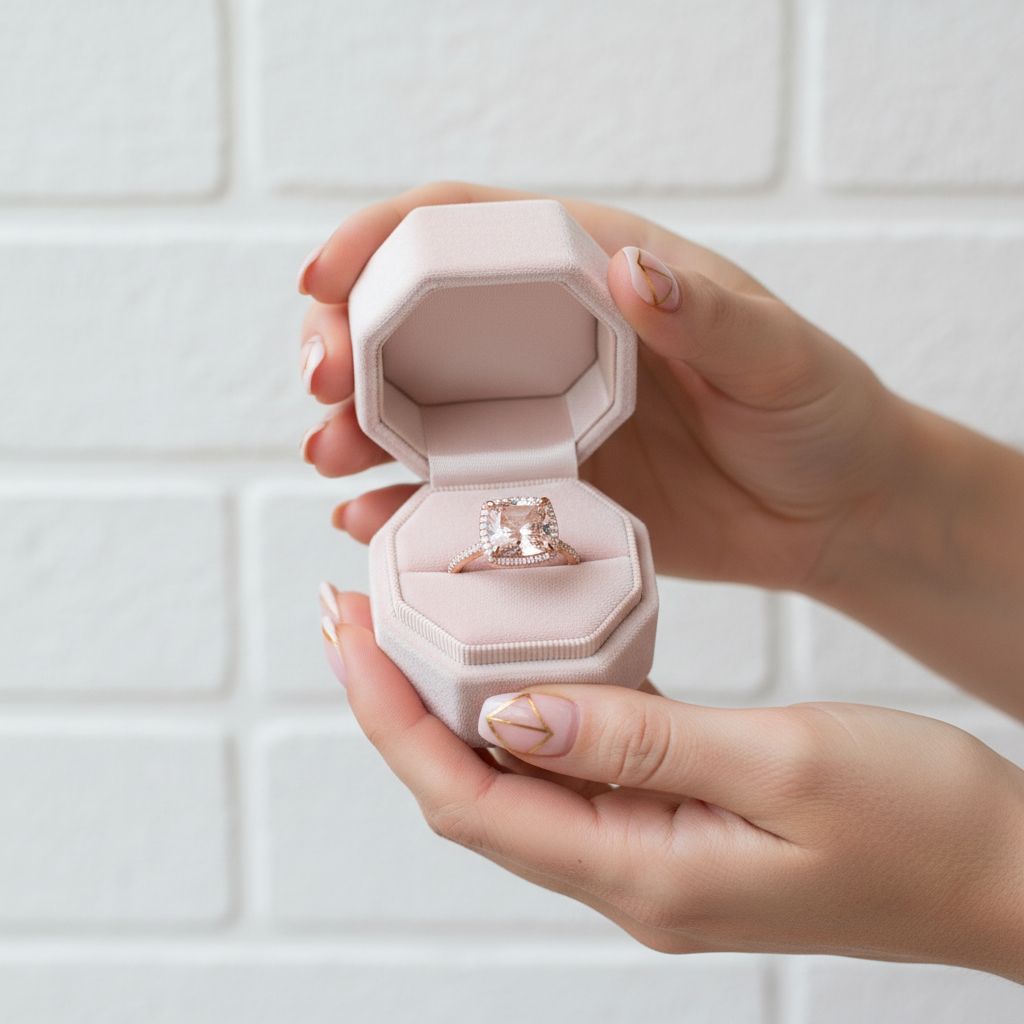 5.0ct Cushion Cut Diamond Pink Halo Engagement Ring-Black Diamonds New York