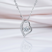 5.0mm D Color 0.5 Ct Diamond Heart Necklace-Black Diamonds New York