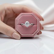 Classic 1.0 Ctw Diamond V-Shaped Engagement Ring-Black Diamonds New York