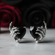 You’ve Got My Heart Forever Gothic Diamond Heart Earrings-Black Diamonds New York
