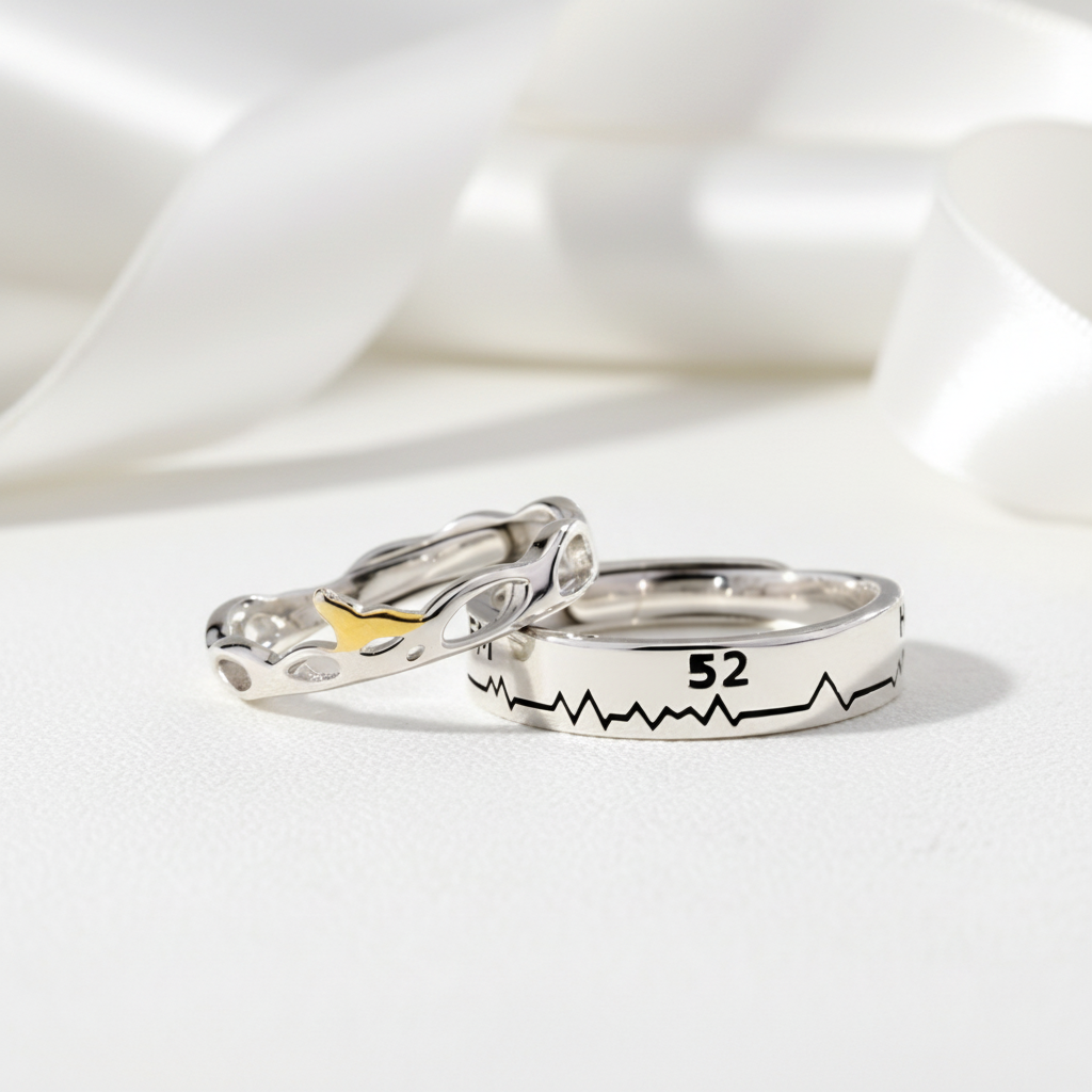 52 HZ Whale Couple Adjustable Ring-Black Diamonds New York