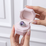 5.22Ct Lolite Blue Mystic Quartz Cocktail Ring-Black Diamonds New York