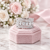 5 Pieces Stackable Ring Band Set-Black Diamonds New York