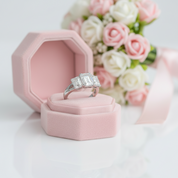 5ct Emerald Cut Diamond Option Three Stone Engagement Ring-Black Diamonds New York