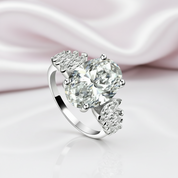 5ct Luxury Oval Cut Diamond Engagement Ring-Black Diamonds New York