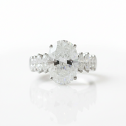 5ct Luxury Oval Cut Diamond Option Engagement Ring-Black Diamonds New York