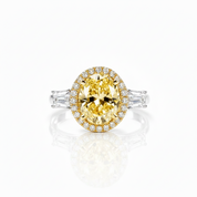 5ct Luxury Oval Yellow Diamond Option Ring-Black Diamonds New York