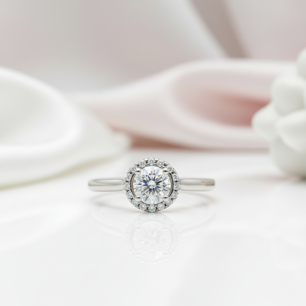 5MM 0.5ct Round Cut Diamond Option Adjustable Engagement Ring-Black Diamonds New York