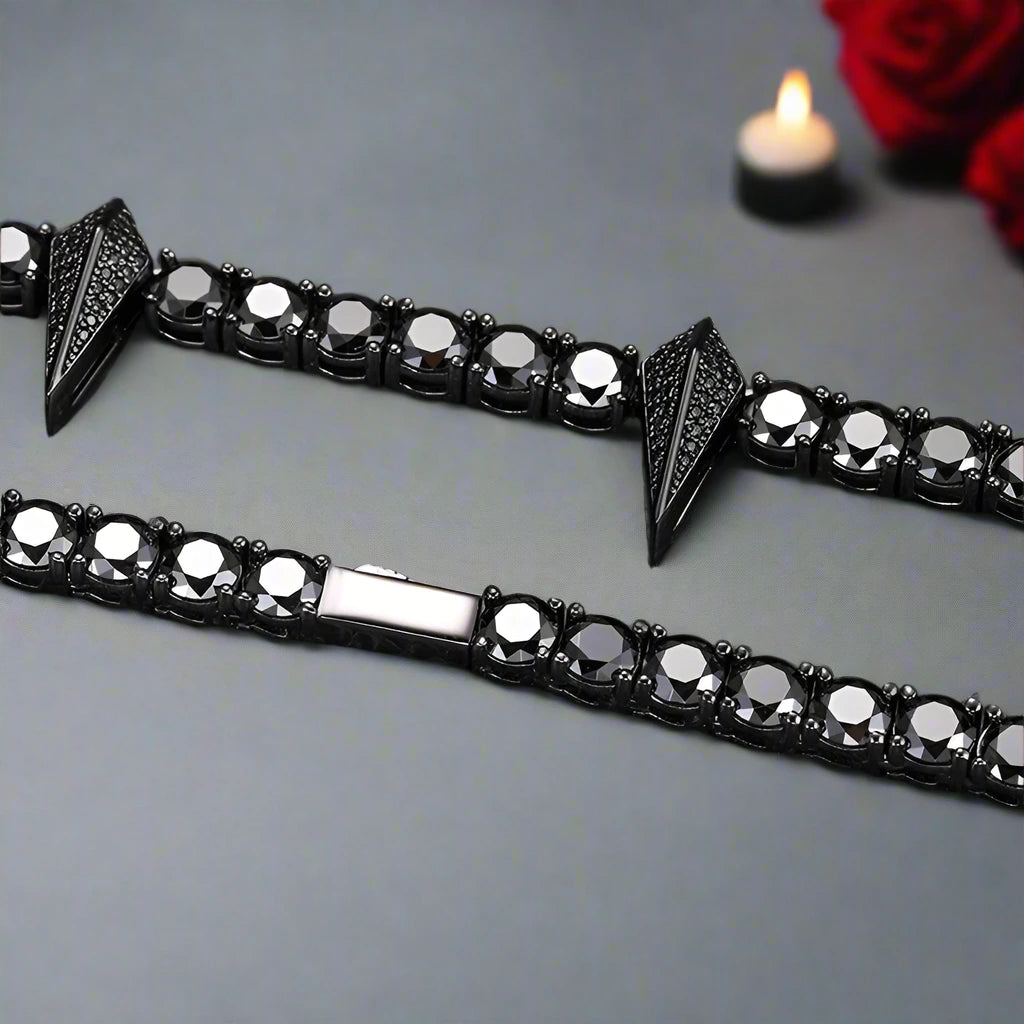 5mm Black Diamond Gothic Necklace-Black Diamonds New York