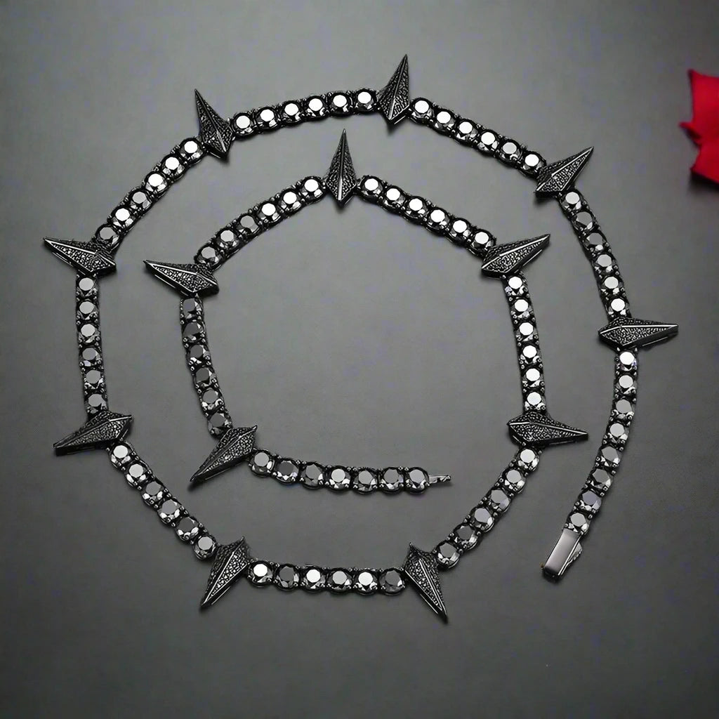 5mm Black Diamond Gothic Necklace-Black Diamonds New York