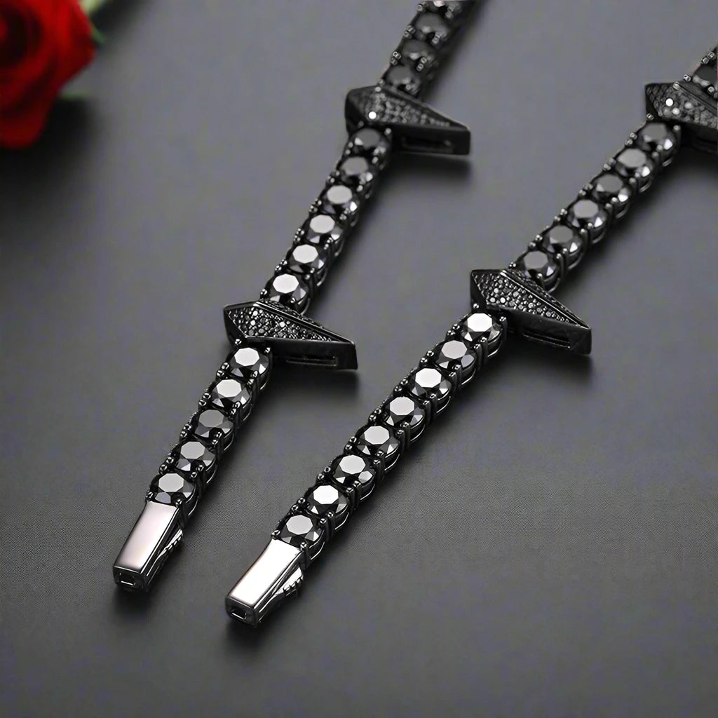 5mm Black Diamond Gothic Necklace-Black Diamonds New York