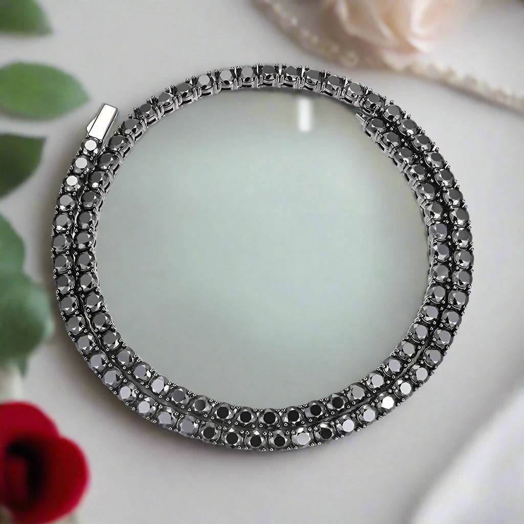 5mm Black Diamond Unisex Gothic Necklace-Black Diamonds New York