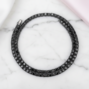 5mm Black Diamond Option Unisex Gothic Necklace-Black Diamonds New York