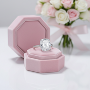 6.0 Ct Cushion Cut Diamond Option Wedding Anniversary Solitaire Ring-Black Diamonds New York