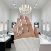 6 Prong Round Cut Diamond Option Rose Gold Engagement Ring-Black Diamonds New York