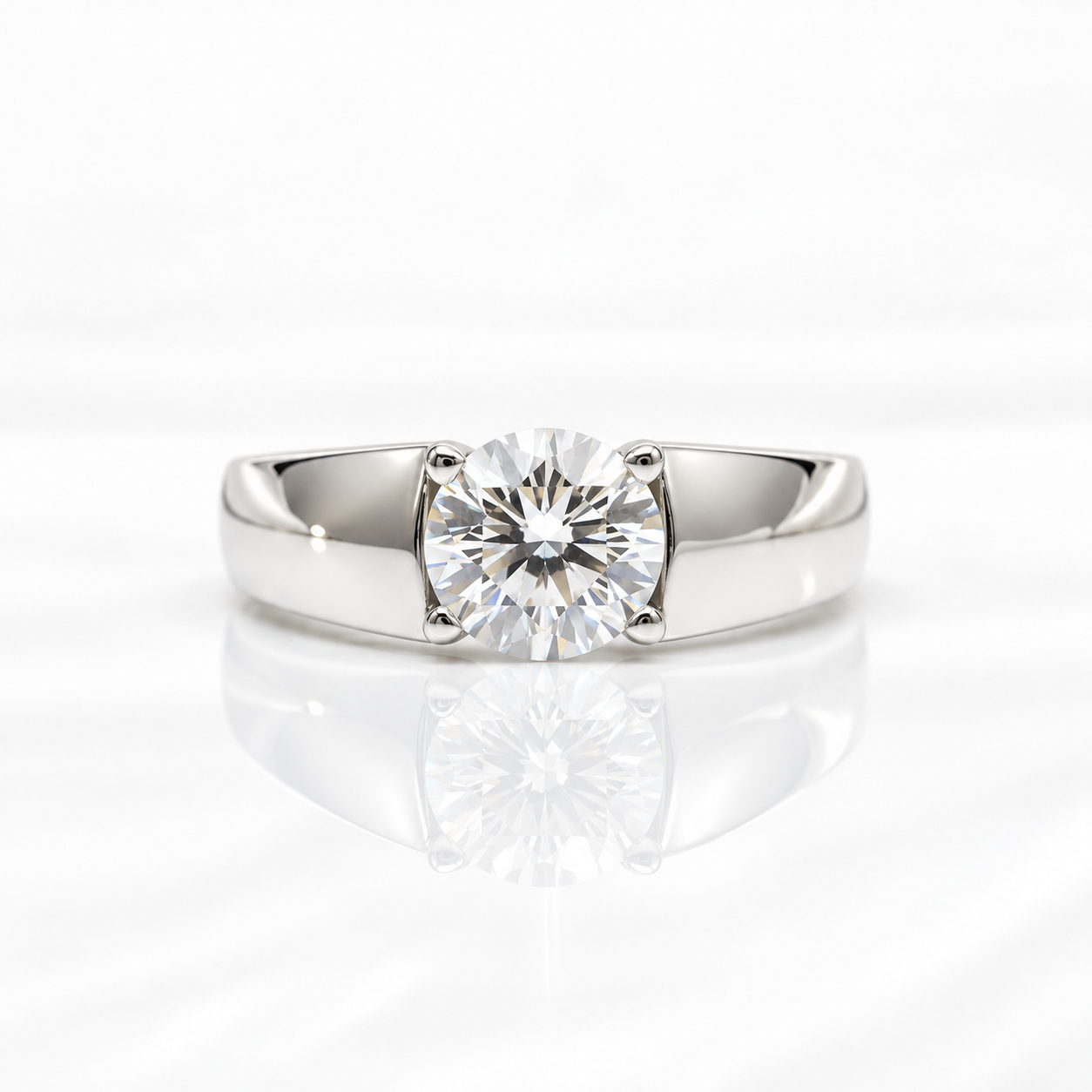 6.5mm 1 Carat Round Cut Diamond Option Men's Ring-Black Diamonds New York